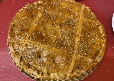 Empanada de morcilla con manzana