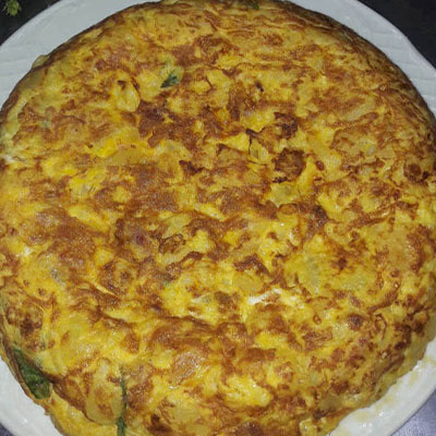 Tortilla española recién hecha